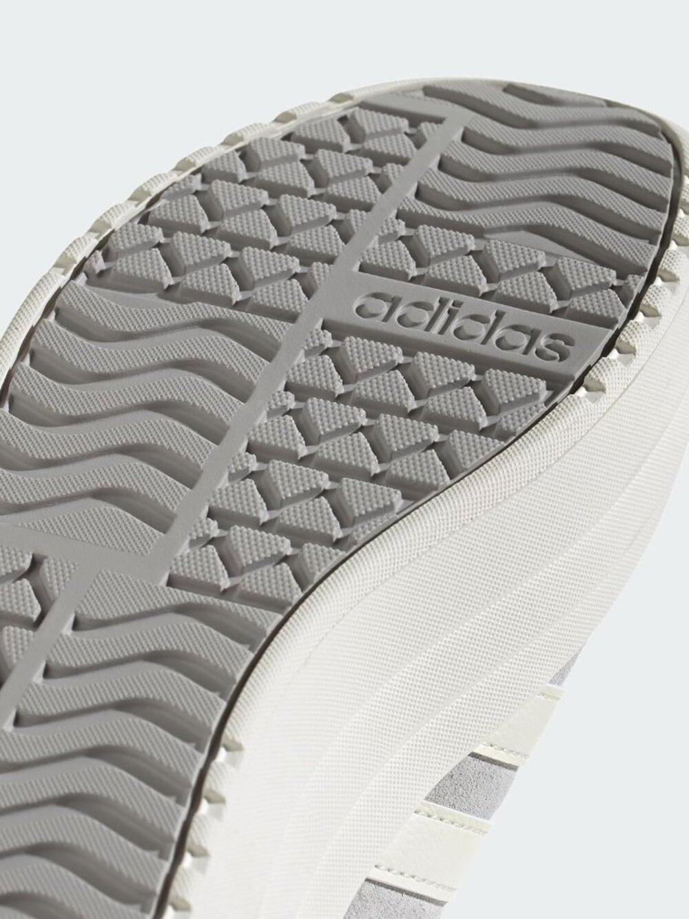 Women's Grey White Imported Vl Court Bold Lace-Up Rubber Soft Fit Sneaker Shoes - Picture 5 of 6